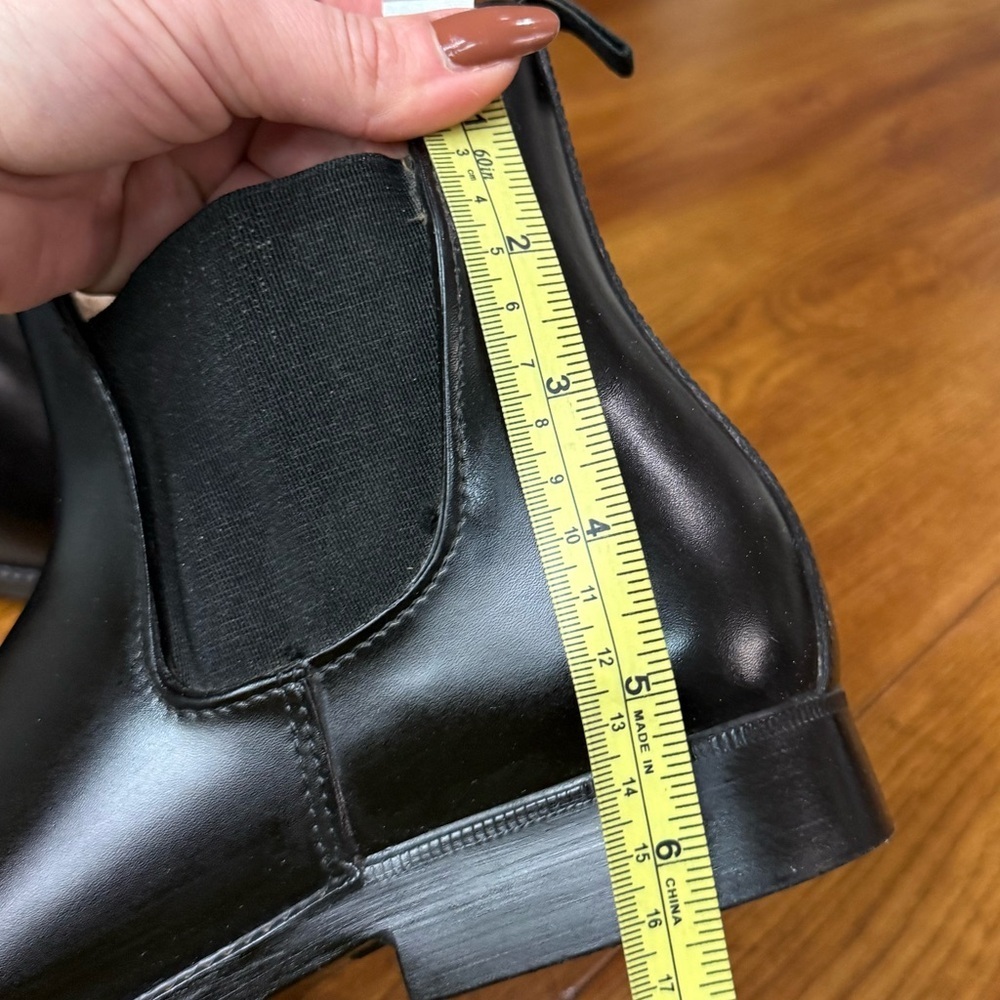 Vintage Black Riding Boots Chelsea Style Size 8 Handmade Italian Riding Boot - Picture 11 of 13